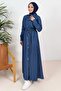 Liyal Double Pocket Denim Dress 1369 - Dark Blue