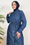 Liyal Double Pocket Denim Dress 1369 - Dark Blue - 4
