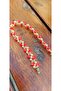 Red Crystal and Pearl Beads Embroidery Elegant Bracelet