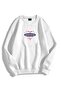 Unisex Broken Heart Crew Neck Sweatshirt Hoodie White - 2