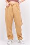 Women Regular Fit Brand Logo Joggers Pant, Beige