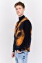 Men Tie And Dye Vest Jacket, Black - 2