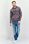 Men Hoodie Brand Logo Long Sleeves Sweatshirt, Grey - 2