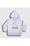 Unisex Kids White Friend Molang Piu Piu Molang Hooded Sweatshirt 464841Tt