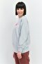 Women Regular Fit Embroidered Logo Outdoor Sweatshirts, Heather Grey - 2
