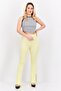Women Knitted Co-ord Pull On Flare Pants, Yellow - 2