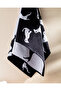 Dalmatian pattern yarn dyed face towel - black - 50x85 cm - 2
