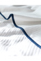 Deft Single Piping Pique - Yacht Collection - White/Navy Blue - 3