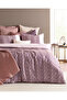 Diane King Size Madame Coco Crep Printed Duvet Cover Set - Magenta