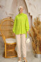 HENZA Pearl Brode Eyelet Embroidery Shirt Tunic - 7