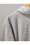 Bernay 100% cotton jacquard unisex bathrobe - grey - natural collection - 3