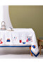 Asonne Polycotton Tablecloth - White/Navy Blue - 150X200 cm