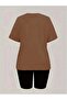 Women's Zipper Cat Printed T-Shirt Leggings (Short) Suit Combination Oversize Loose - 2