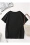 Women's Cute Cat Printed T-Shirt Leggings Suit Combination Oversize Loose Boyfriend - 4
