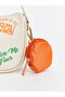 Printed Girl's Baguette Bag with Ecru Wallet - 3