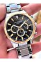 Gray Gold Case Steel Cord All Functions Active 5 Atm Water Resistant Men Wristwatch Lc.7205 - 2