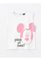 Crew Neck Mickey Mouse Printed Short Sleeve Women's Pajamas Set with Shorts - 6