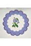 Lilac Edge Floral Design Embroidery Edge Fabric Cocktail Napkin 1 Piece