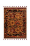 Royal Mixed Abstract Ancient Shapes Patterned Tassel Detailed Woven Base Decorative Carpet Royal30 - 2