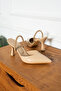 8.5 cm Elastic Open Back Thin Heeled Pointed Front Patent Leather Classic Shoes - 4