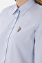 Women's Light Blue Long Sleeve Basic Shirt 50298103 -Vr003 - 7