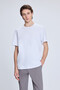 White Regular Fit Crew Neck Cotton Knitwear T-Shirt