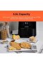 Air Fryer 2 + BBQ Skewer, 5.5L, 1700W, Digital Control Panel Display, 10 Preset Programs, Black - 4