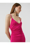 Strappy Dress Gather Detailed V-Neck - 2