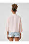 Front Tie Shirt Long Sleeve Buttoned Classic Cuff Collar - 4