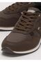 Men's Leather Laced Casual Sports Shoes Brown-Beige - 5