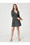 Floral Mini Dress Long Sleeve V-Neck - 2