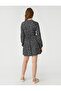 Floral Mini Dress Long Sleeve V-Neck - 4