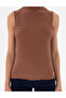 Brown Slim Fit Knitted Blouse 50301493 -Vr029 - 6