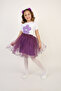 Girl's April 23 Purple Floral Patterned Suit - 6