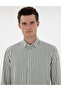 Khaki Regular Fit Striped Long Sleeve Shirt 50301533-Vr027 - 2