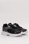 Unisex Faylon Sole Lace-Up Sports Shoes Black White - 3