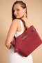 Palermo Suede Leather Women's Shoulder and Shoulder Bag with Magnetic Closure and Internal Zipper Pocket (36 cm X 25 cm) - 3