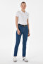 Women's White Basic Polo Neck T-Shirt 50300896-Vr013 - 4