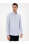 Light Blue Regular Fit Oxford Shirt Uzunkol 50304764-Vr003 - 3