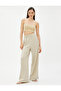 Palazzo Trousers with Elastic Waist