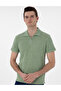 Light Khaki Slim Fit Zippered Polo Collar T-Shirt 50302586-Vr183 - 3