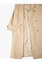 Double Breasted Collar Trench Coat - Extra Long, Double Pocket and Belt Detail - 6