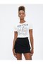 College Printed T-Shirt Crew Neck Slim Fit Short Sleeve - 3