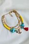 Stone Anchor Tassel Fimo Turquoise Bracelet - 5