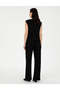 Black High Waist Loose Fit Trousers 50301266-Vr046 - 4