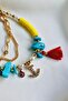Stone Anchor Tassel Fimo Turquoise Bracelet - 6