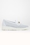 Women's Genuine Leather Casual Laser Buckle Comfortable Shoes - White - 3