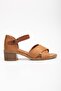 Women's Genuine Leather Cross Ankle Sandals Brown - 2