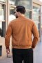 College Collar Waist Elastic Suede Seasonal Coat Bl 1711_60287-1 - 3