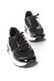 Black Patent Leather Korea Lace-Up Breathable Comfort Sneakers Sports Shoes - 2